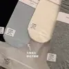 Meias Longas Femininas Estilo Coreano Lin Yi Meias Largas de Algodão Estilo Miu Meias para Panturrilha com Listras Verticais Meias Sem Costura Antibacterianas Desodorantes para Mulheres