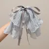 Presilha de Cabelo Roxo de Renda Super Delicada Estilo Fada com Laço e Fita para Mulheres, Novo Acessório de Cabelo Doce para Meio Preso 2026
