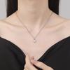 Collar de Mickey de Plata de Ley 925 Diseño de Personalidad para Mujer Cadena para Clavícula de Mickey de Dibujos Animados Estilo Ins de Moda Joyería de Plata Elegante