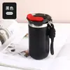 Taza de Café Portátil de Acero Inoxidable 304, Termo de Oficina Moderno para Beber Directamente, Taza de Agua de Aspecto Elegante con Cuerda para Llevar