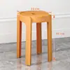 Banqueta de Plástico Doméstica Espessa Resistente Criativa Redonda Empilhável Estilo Creme Banqueta Alta Simples Preço Acessível Atacado