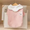 Camisa Base de Botão Duas Cores para Pet Outono e Inverno Roupa Quente de Duas Pernas para Cachorros Pequenos Pomerânia Bichon Poodle Roupas para Cachorro