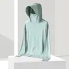 1333 UPF50 Jin Amônia Seda de Gelo Roupa de Proteção Solar Masculina e Feminina Roupa de Verão para a Pele com Capuz Roupa de Proteção Solar para Exterior