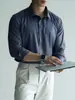 Camisa para Hombre 2026 Otoño/Invierno Modal Crujiente Caída Amigable con la Piel Camisa Ligera de Negocios Fácil Cuidado para el Viaje Diario Casual con Botones
