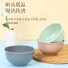 Tigela Redonda de Melamina Cor Macaron Tigela de Plástico Conjunto de Pratos para Estudante Tigela de Arroz Doméstica Tigela para Macarrão Instantâneo Tigela Criativa para Macarrão Utensílios de Mesa