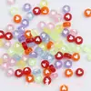 Estrella acrílica de colores brillantes, luna, cuentas redondas, cuentas brillantes en forma de corazón, materiales para pulseras, collares de joyería hechos a mano para DIY