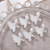 Taladro para uñas con forma de mariposa de cristal de hielo, hecho a mano y explosivo, con forma de ojo de caballo de cristal de hielo, aleación de diamante, joyería para uñas con destellos