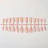 Venta Caliente Transfronteriza Lunares Franceses 3D Flores Estéreo Almendra Perlado Uñas Portátiles Puntas de Uñas Falsas Uñas Terminadas Arte de Uñas Al Por Mayor