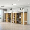 Muebles Coloridos con Cama y Escritorio Integrados para Apartamentos de Estudiantes, Litera con Estructura de Hierro, Cama Específica para Dormitorios