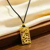 Popular collar de ábaco de dragón auspicioso en arena dorada estilo tienda de oro, colgante de ábaco de dragón auspicioso de alta gama, regalo para novio