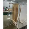 Pata de Mesa Transparente de Acrílico con Gradiente Negro Soporte Curvo Mesa de Café Isla Soporte Pata de Mesa Pie de Mesa