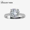 Anillo de Moissanita Destiny Fashion para Mujer Versátil Anillo de Plata de Ley S925 Anillo de Diamante de 1 Quilate Anillo Transfronterizo de Lujo Ligero
