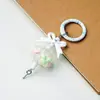 Chaveiro de tinta a óleo com estampa de pata de gato, pingente para bolsa, acessórios, argola de chaveiro aberta, chaveiro atacado
