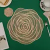 Posavasos de rosa simple hueco de PVC Decoración navideña para hotel y hogar Impermeable Antideslizante Fácil de limpiar Aislamiento Taza