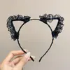 Tiara de orelhas de gato fofa para mulheres, adereços de fantasia de Halloween, grampo de cabelo de pelúcia, adorno de cabeça, nova faixa de cabelo 2023
