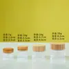 Elección profesional: frasco de crema de vidrio esmerilado con tapa de bambú, botella rellenable cosmética de 100g, botella vacía para muestras de crema facial y crema para ojos