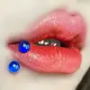 6 Cores Disponíveis, Argolas de Lábio Revestidas, Argolas de Cartilagem de Orelha em Aço Titânio, Joias para Piercing, Argolas C, Argolas Ferradura com Bolas Acrílicas, Acessórios para Lábios Atacado