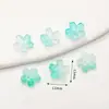 Miçangas de Vidro Gradiente Flor de Cerejeira de Alta Transparência, Formato de Flor de Cinco Pétalas Multicolorido, Pulseira DIY Feita à Mão, Colar, Joias, Acessórios para Miçangas