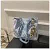Bolsa Nova de Grande Capacidade Outono e Inverno Feminina Estilo Casual Bolsa de Ombro de Lona Textura 2025 Bolsa Tote para Trabalho