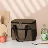 Etiqueta Tag de Pendurar Lancheira Bolsa Tecido Oxford Bolsa Térmica de Mão Bolsa de Almoço para Estudante Bolsa Bento Bolsa para Lancheira com Folha de Alumínio