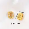 Nuevo anillo de cobre bañado en oro con incrustaciones de diamantes, caja mágica, cara de anillo pasante, accesorios de joyería hechos a mano con cuentas para pulsera y collar de cristal DIY