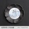 Posavasos Premium Pintados a Mano, Portavasos Florales Retro de Aleación de Aluminio, Posavasos Aislantes de Calor para Juego de Té Casero, Accesorios Creativos para Ceremonia de Té Kung Fu