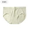 Ropa interior para mujer Calzones sin costuras de seda de hielo desnudo Simple Seda de morera Bacteriostático Parte inferior Niña Cintura media Sin costuras Talla grande Ropa interior