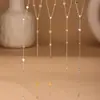 Collar con Colgante en Forma de Y de Zirconia Corazón Pequeño Misterioso Moda de Nicho Apilamiento Acero Inoxidable Oro de 18K Joyería Nueva para Mujer