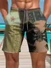 Comercio exterior transfronterizo Amazon shorts de verano para hombre pantalones de playa casuales holgados estilo callejero pantalones cortos casuales con estampado 3D