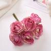 Retro imitação de flor flor queimada borda rosa diy cocar artesanal flor de casamento corpete de parede acessórios por atacado