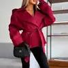 Comércio Exterior Europeu e Americano Roupas Femininas Verão Nova Moda Casual para o Trabalho Decote V Amarração Slim Manga Longa Blazer