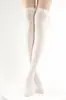 Calcetines Blancos hasta la Rodilla con Lazo, Calcetines Largos de Encaje con Cordones Estilo Japonés JK de Verano, Calcetines Blancos Leche Lolita para Mujer