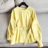 Primavera de 2026 Novo Estilo Cintura Marcada Emagrecedor Pulôver Camisa Curta Blusa Feminina Atacado N6Bt266620