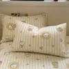 Juego de Dos Fundas de Almohada de Algodón Puro Dibujos Animados 48cmX74cm Funda Interior de Relleno de Almohada 100% Algodón Funda Individual para Dormitorio de Estudiantes
