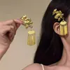 Campanillas Doradas Rellenas, Pasador de Pelo con Borla Dorada Estilo Chino, Accesorio para el Cabello de Lujo Ligero Exquisito de Nicho de Gama Alta para Mujeres