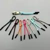 Cordón para cremallera con doble punta de cobre, cordón colorido para ropa, gabardinas, bolsos y pequeños accesorios