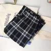 Calça Xadrez de Perna Larga para Mulheres, Emagrecedora, Fluida, de Perna Reta, Solta, Casual, Calça Longa, Atacado de Peça Única, Cintura Alta, Emagrecedora
