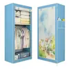 Yaruifan Guarda-Roupa Simples de Tecido Guarda-Roupa Único Pequeno Guarda-Roupa de Dormitório Armário à Prova de Poeira Fechado Minimalista Moderno Oferta Especial