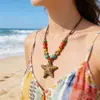 Colar de Estrela-do-Mar em Cerâmica para Mulheres, Estilo Nicho Resort, Vibe Praiana, Corrente para Clavícula, Corrente para Suéter, Atacado de Acessórios, Início da Primavera