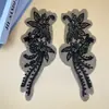 Nova Classe Elegante Bordado Estéreo Aplique Acessórios para Vestido de Casamento Renda de Tela DIY Roupas de Performance Par Flor de Renda