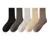 Calcetines de rizo de algodón puro, Calcetines gruesos de lana para hombre, Calcetines de media pantorrilla engrosados con forro polar para otoño e invierno, Calcetines de rizo, Calcetines cálidos para el hogar