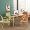 Mesa de Comedor y Silla de Madera Maciza para Residencia de Ancianos Envejecimiento Residencia de Ancianos para el Cuidado de la Salud Vivienda de Alquiler Doméstica Sillón de Madera de Caucho Muebles Desmontables