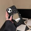 Espejo de Maquillaje para Niñas con Estuche Resistente a las Arrugas Adecuado para Funda de Teléfono Apple 16 iPhone 17 Pro Max Anti-Caídas 14/15/18P