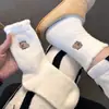 Meias Peludas para Mulheres, Meias de Cano Médio para Outono e Inverno, Meias Grossas Quentes para Casa, Meias de Dormir Maternidade em Lã Australiana, Meias Longas de Inverno para Mulheres