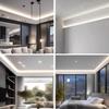 Lámpara Cob con LED ultradelgada de 3 mm, muy delgada, 5 mm, 12 V, alto brillo, 24 V, lámpara lineal, gabinete de exhibición, ranura de aluminio, barra de luz para gabinete