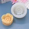 Molde de Silicone Redondo em Forma de Flor para Assar DIY Bolo Fondant Chocolate Mousse Vela