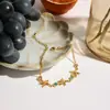 Wanxing Acero de Titanio Europeo y Americano Color Oro 18K Brazalete de Circonita Lujo Ligero Joyería de Estrella de Mar de Gama Alta Joyería de Diseño de Nicho