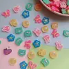 Brillante cuadrado flor de mariposa oso conejo gato niños pasador cuerda para el pelo accesorios funda de teléfono móvil accesorios de resina