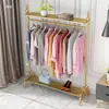 Perchero simple estante para exhibir ropa perchero colgante para ropa de mujer de pie para dormitorio estante simple para bolsas de almacenamiento doméstico