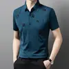 Camisa de Manga Corta para Hombre Verano Delgada Sin Marcas Sin Planchar Cuello Camisa Moda Casual de Mediana Edad Camisa de Media Manga Ropa para Hombre